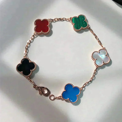CLOVER BRACELET | MULTICOLOUR - GOLD