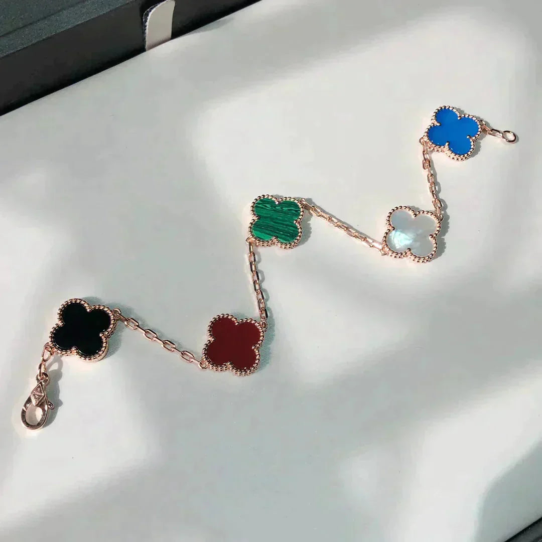 CLOVER BRACELET | MULTICOLOUR - GOLD