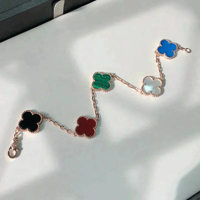 CLOVER BRACELET | MULTICOLOUR - GOLD