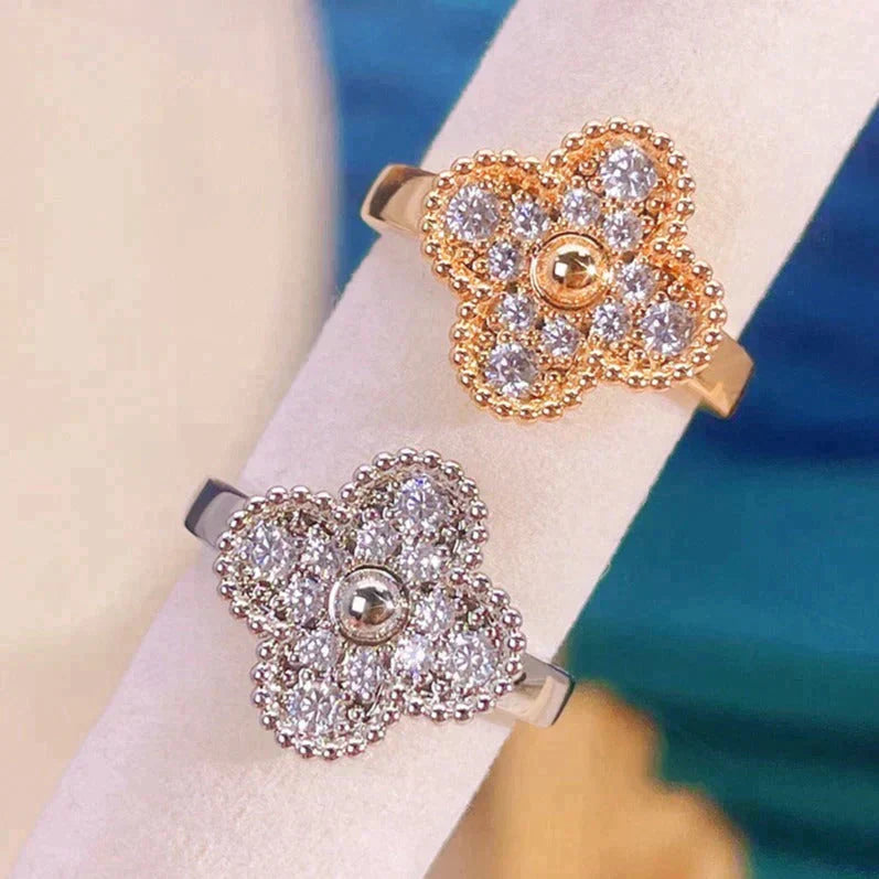 CLOVER RING DIAMOND | GOLD