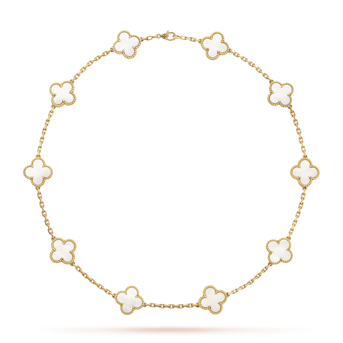 CLOVER NECKLACE 10 MOTIFS | WHITE - GOLD