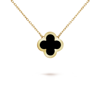 CLOVER NECKLACE | BLACK - GOLD