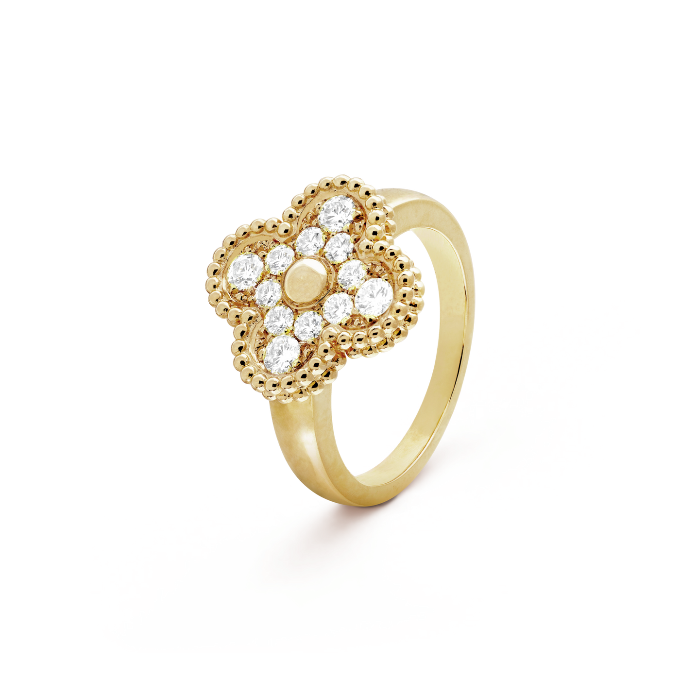 CLOVER RING DIAMOND | GOLD