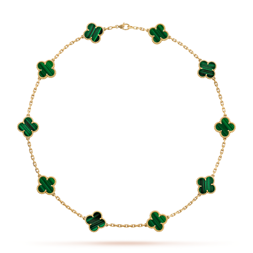 CLOVER NECKLACE 10 MOTIFS | GREEN - GOLD