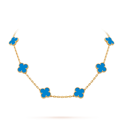 CLOVER NECKLACE 10 MOTIFS | BLUE