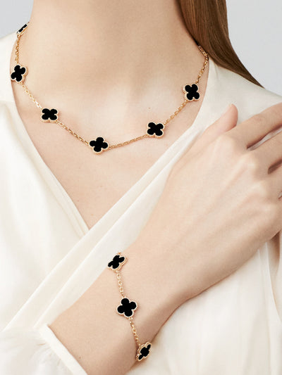 CLOVER NECKLACE 10 MOTIFS | BLACK