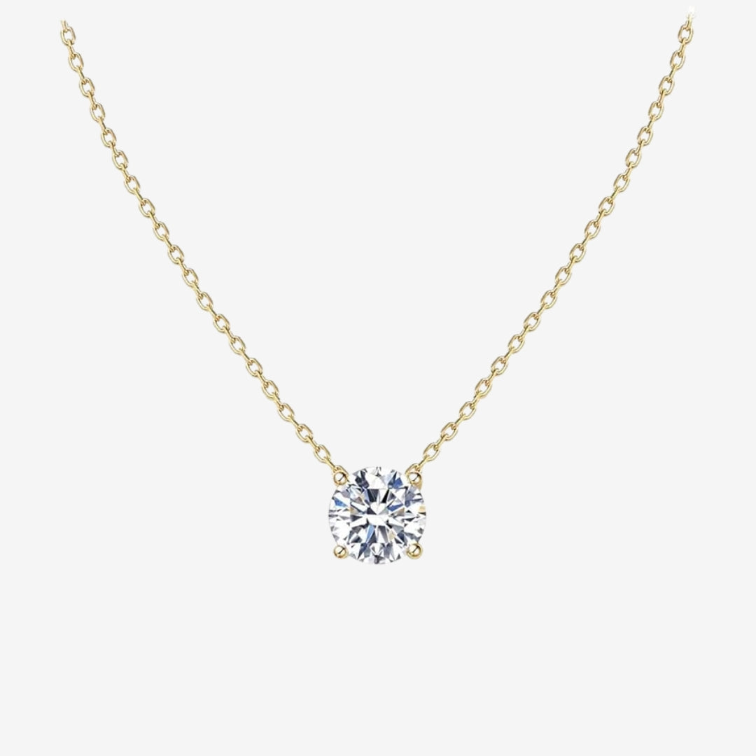 SOLITAIRE NECKLACE PLATED | GOLD