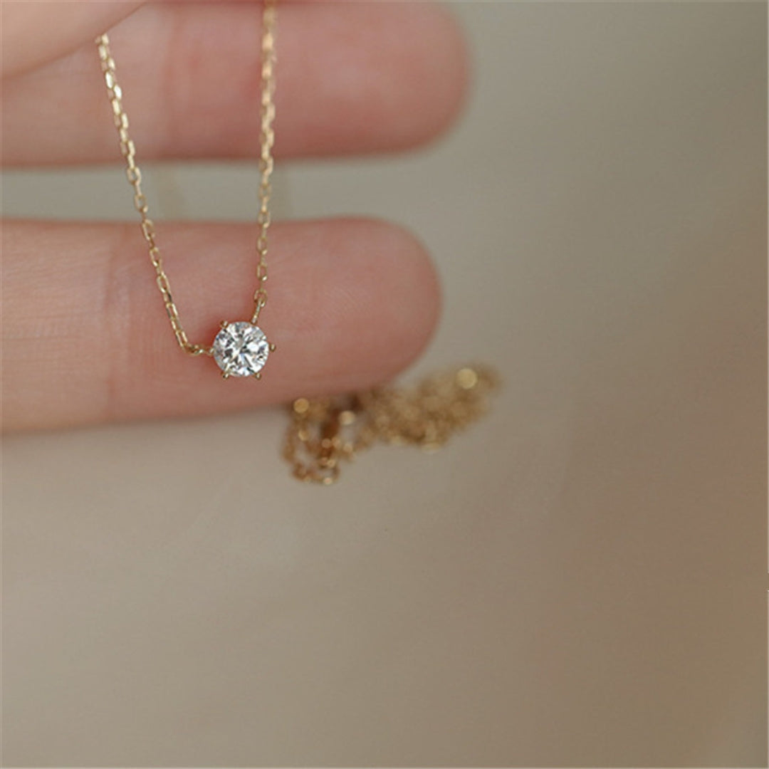 SOLITAIRE NECKLACE PLATED | GOLD