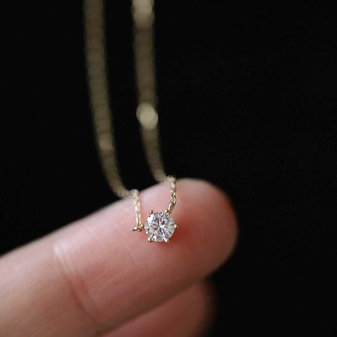 SOLITAIRE NECKLACE PLATED | GOLD