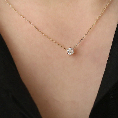 SOLITAIRE NECKLACE PLATED | GOLD