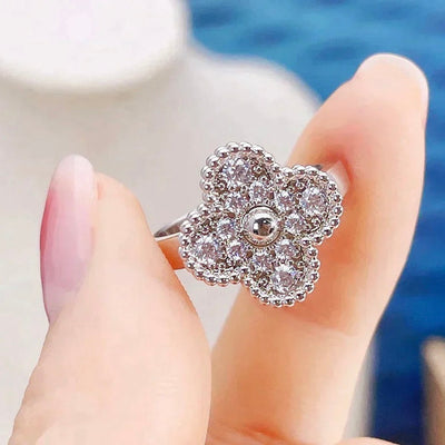 CLOVER RING DIAMOND | GOLD