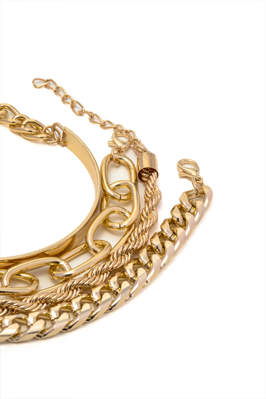 CUBAN NECKLACE SET – 4 PIECES | GOLD