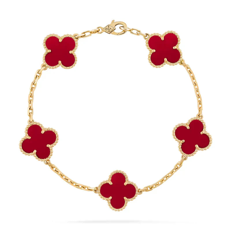 LUXE CLOVER SET | RED - GOLD