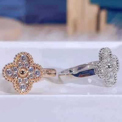 CLOVER RING DIAMOND | GOLD