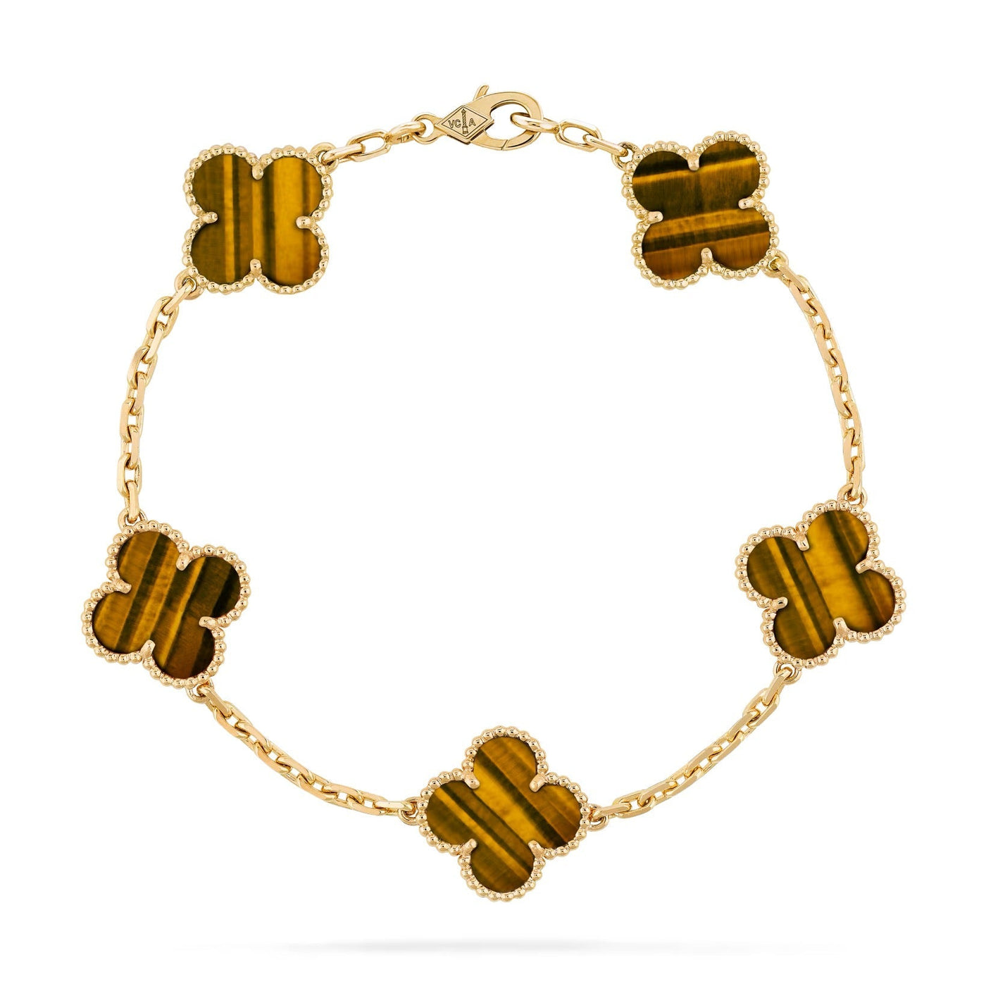 CLOVER BRACELET | BROWN - GOLD