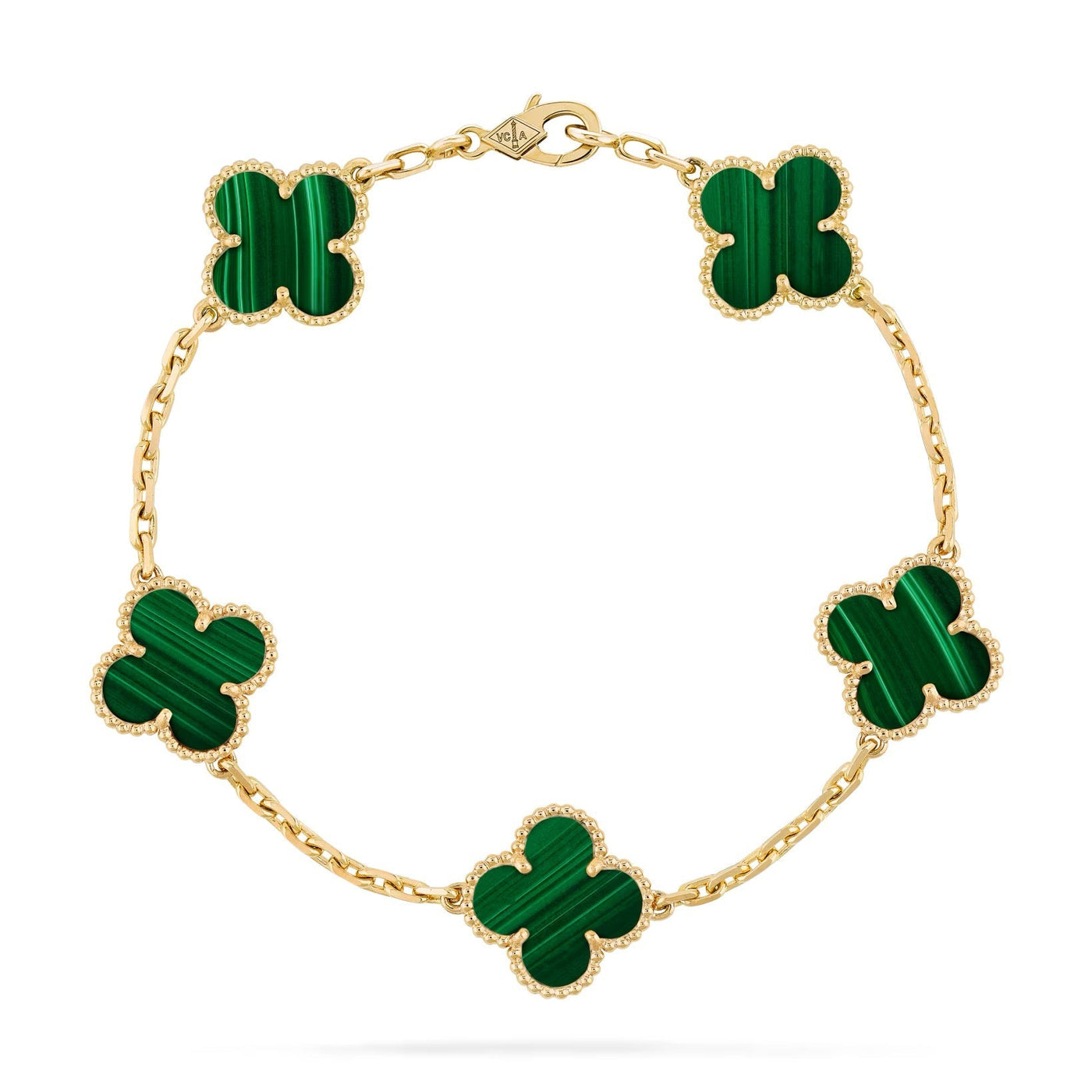CLOVER BRACELET | GREEN - GOLD