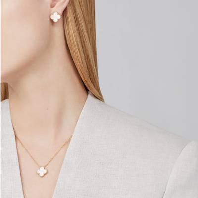 LUXE CLOVER SET | WHITE - GOLD