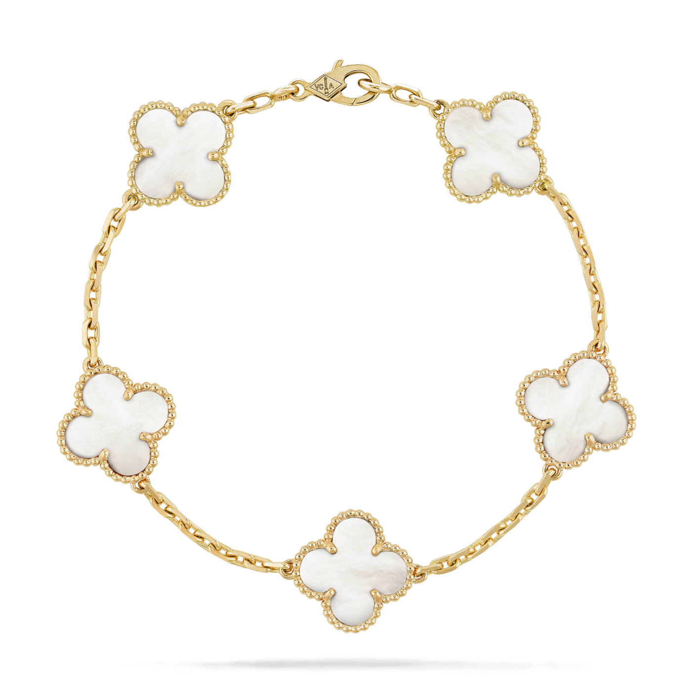CLOVER BRACELET | WHITE - GOLD