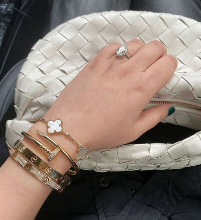NAIL BRACELET DIAMOND | GOLD