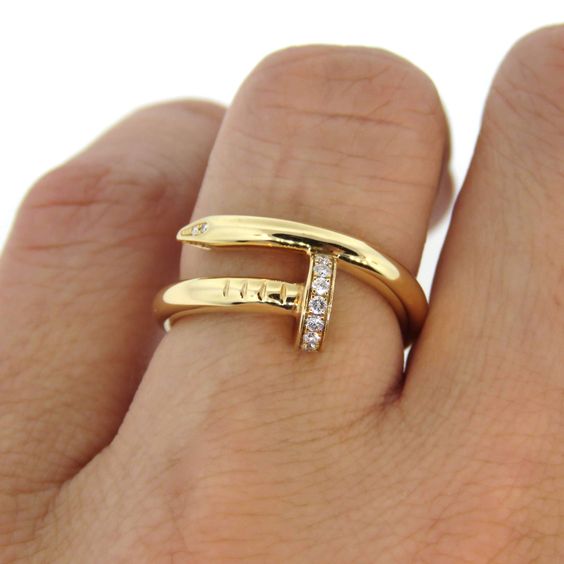 NAIL RING DIAMOND | GOLD