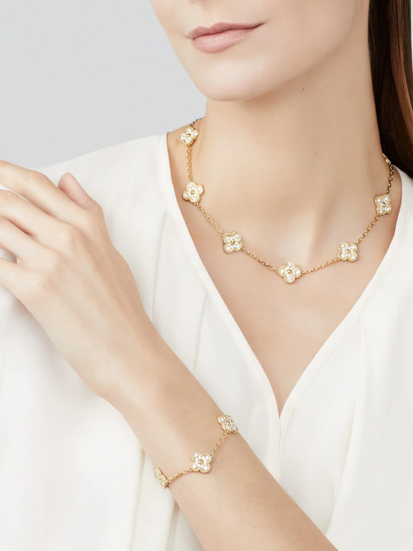 CLOVER NECKLACE 10 MOTIFS | GOLD