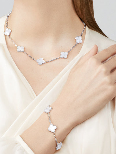 CLOVER NECKLACE 10 MOTIFS | WHITE