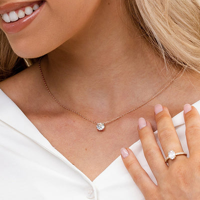 SOLITAIRE NECKLACE | GOLD