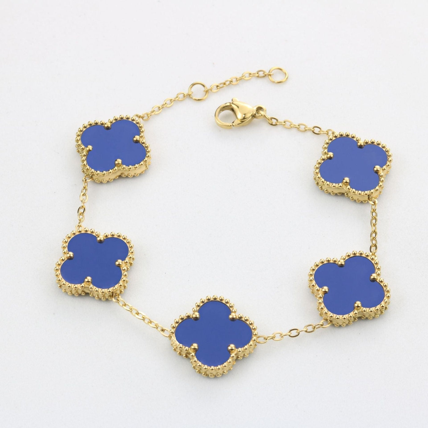 CLOVER BRACELET | BLUE - GOLD