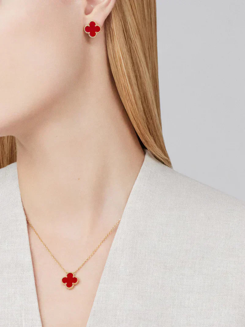 LUXE CLOVER SET | RED - GOLD