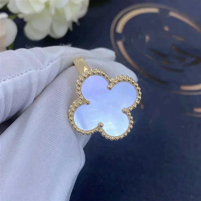 CLOVER RING | WHITE - GOLD