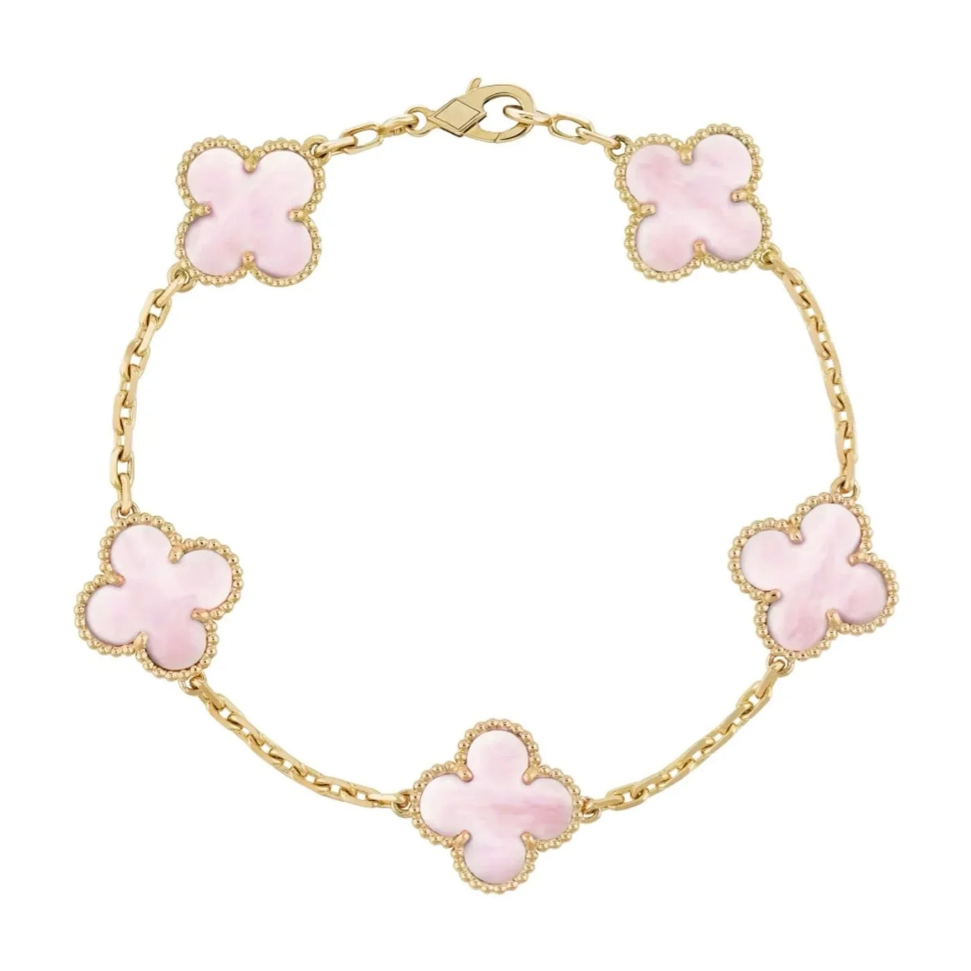 CLOVER BRACELET | PINK - GOLD